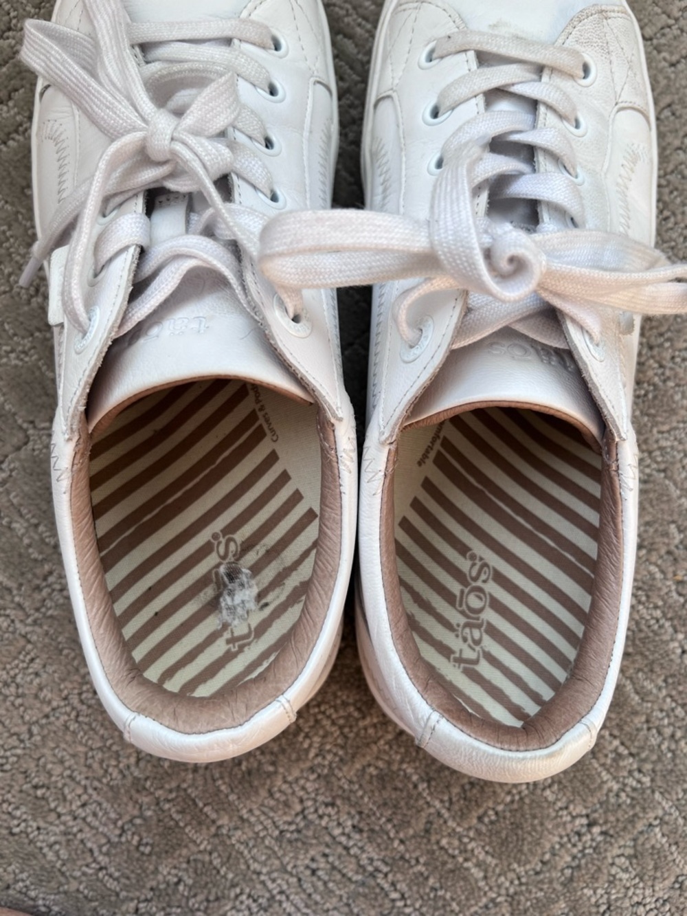 Taos Footwear All-White Leather Sneakers - Picture 8 of 9
